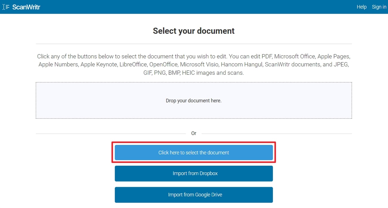 add image to pdf online select and upload documents