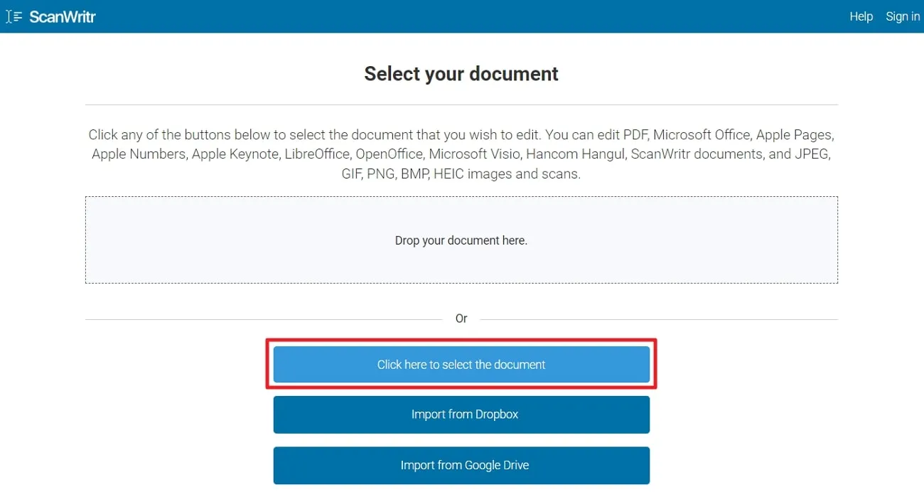 add image to pdf online select and upload documents