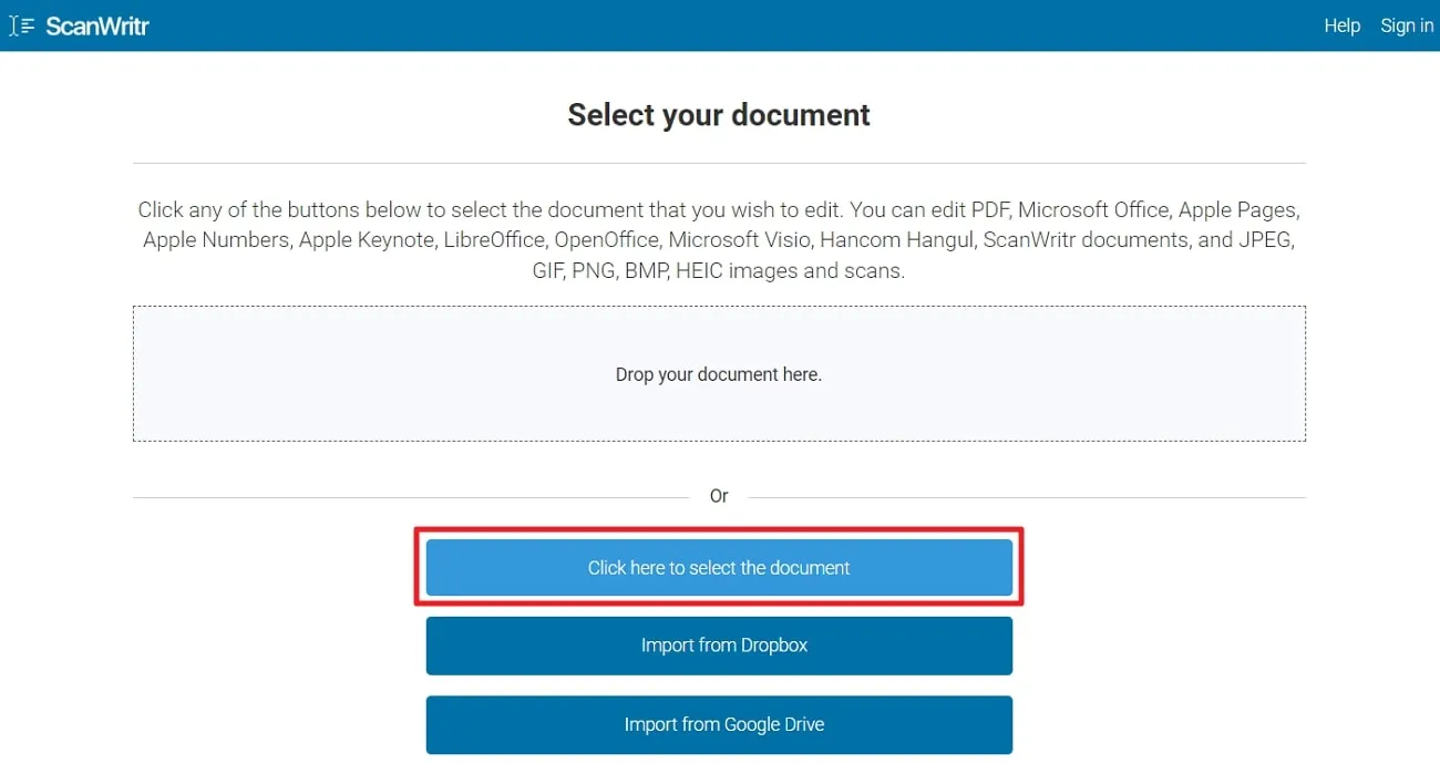 ScanWritr Online: Dropbox App Center