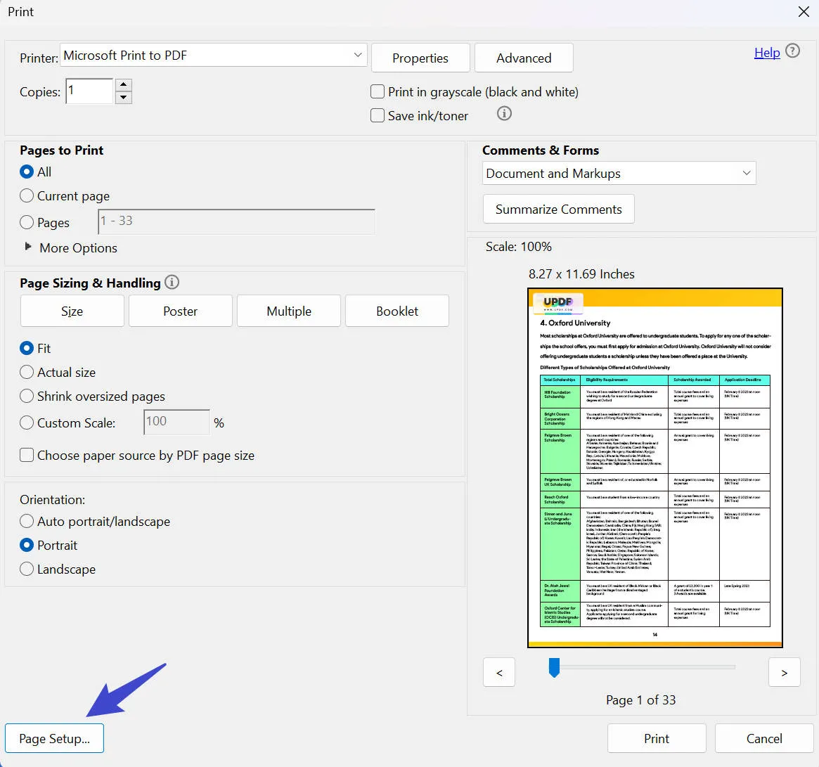 faça todas as páginas do mesmo tamanho em PDF adobe