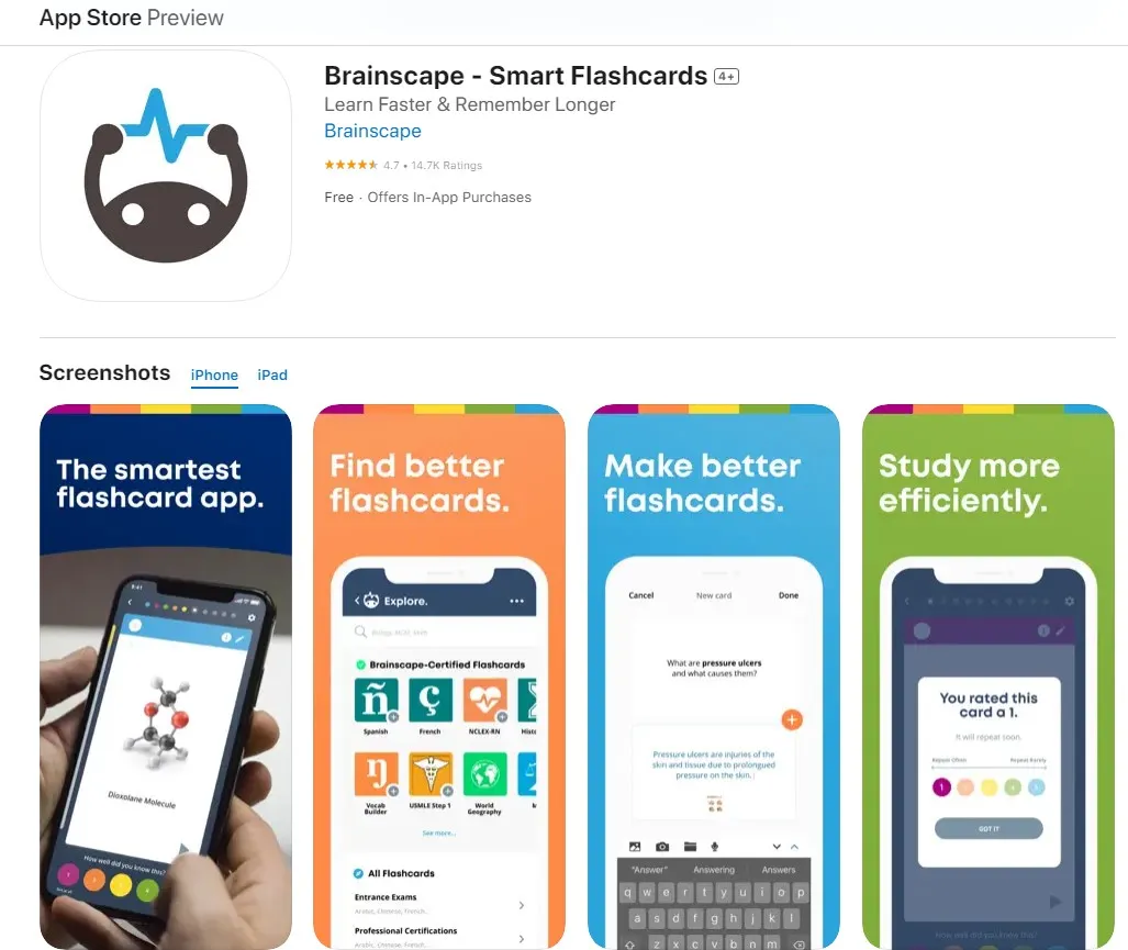 best apps for medical students brainscape