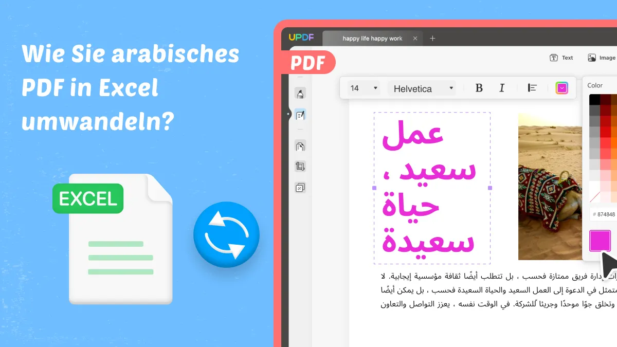 Wie Sie arabisches PDF in Excel umwandeln, ohne die Formatierung zu verlieren