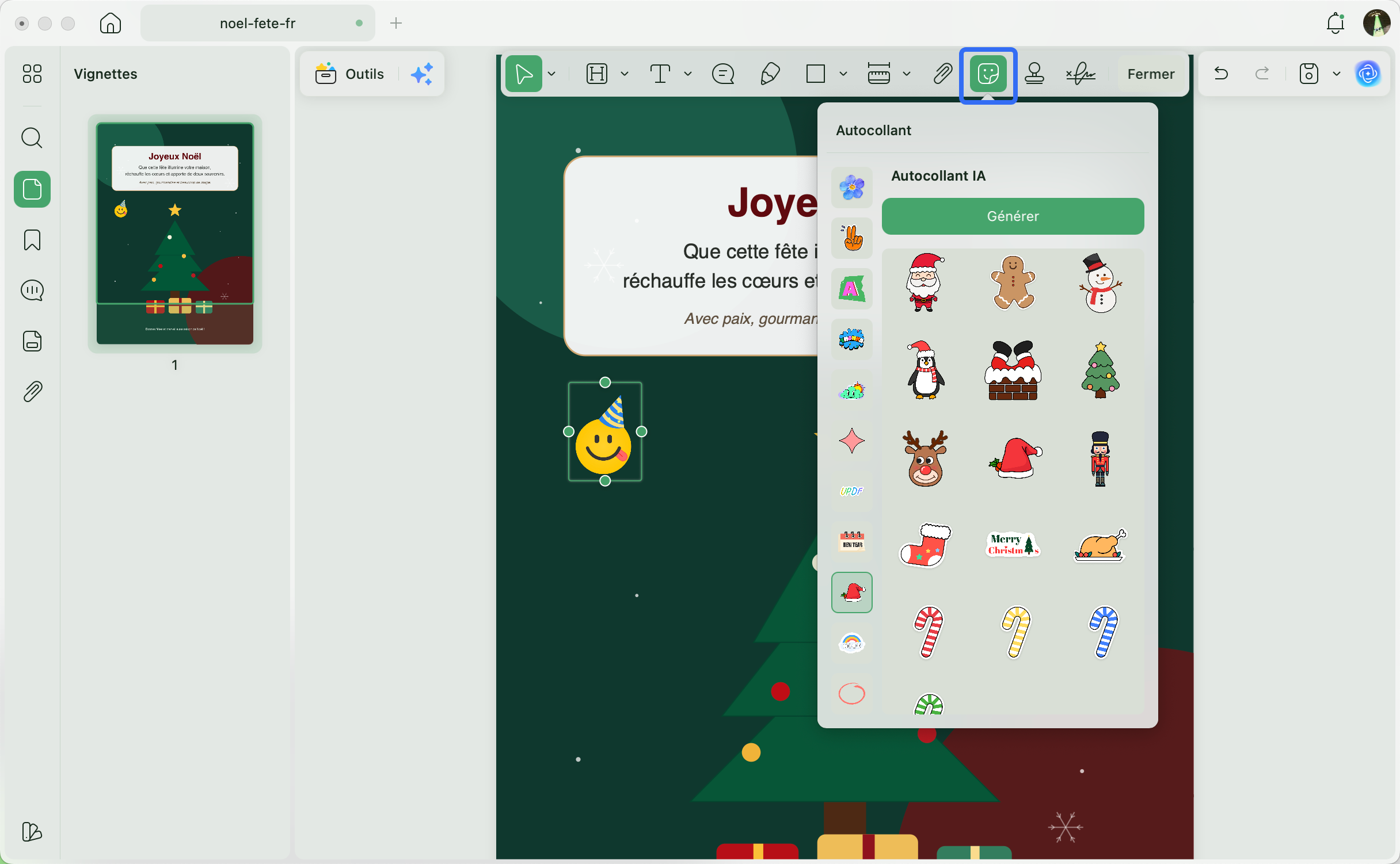 autocollant de noel