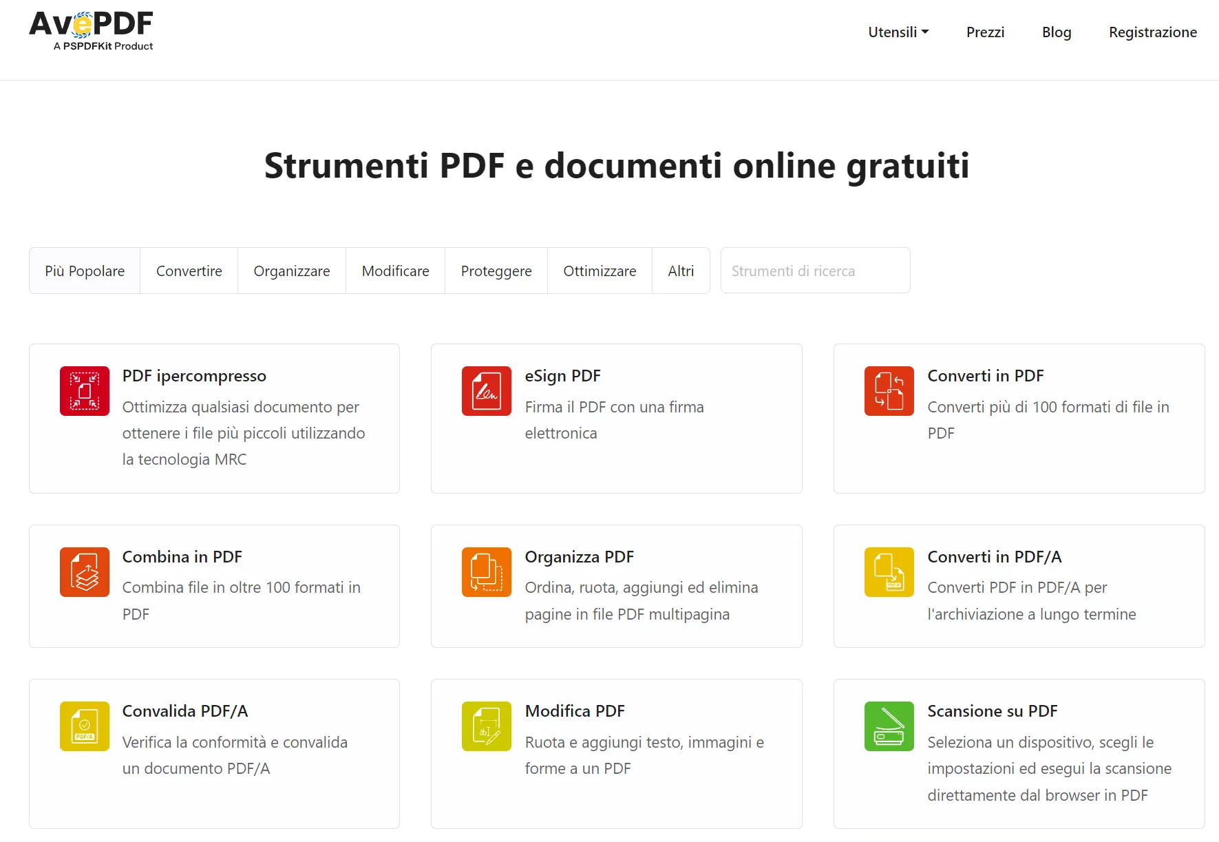 rimuovere testo da PDF online con AvePDF