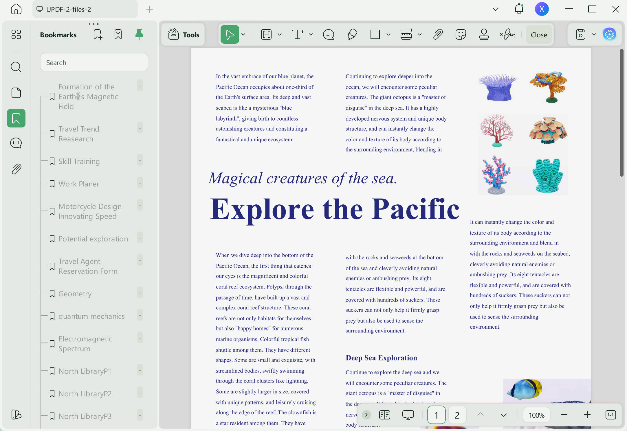 bookmark updf windows