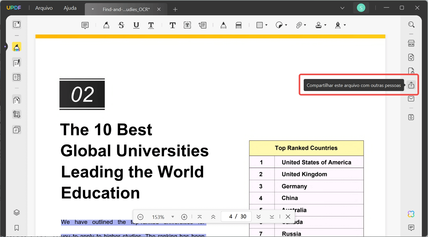 Compartilhar PDF Online