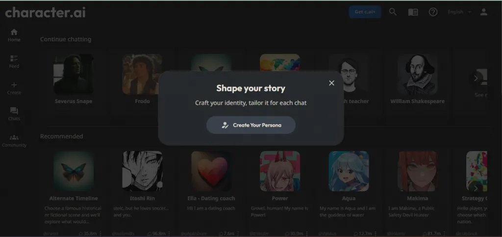 chat with anime characters characterai shape story