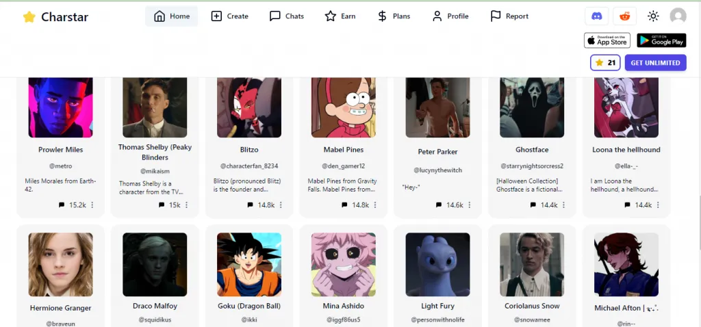 chat with anime characters explore