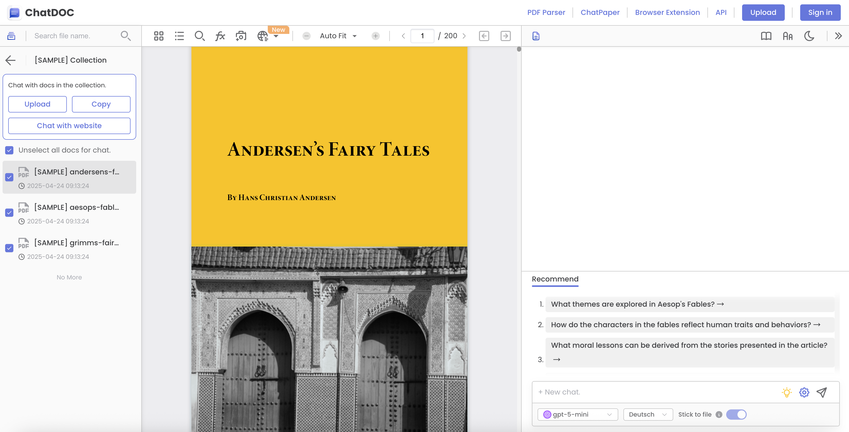 KI PDF analyse Chatdoc
