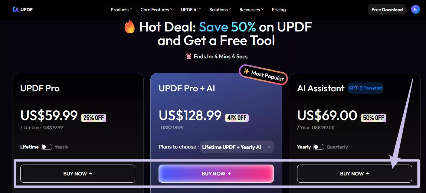 select any plan to initiate the payment process