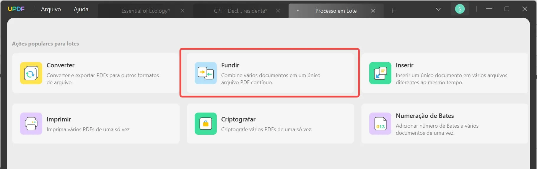 juntar Imagens em PDF