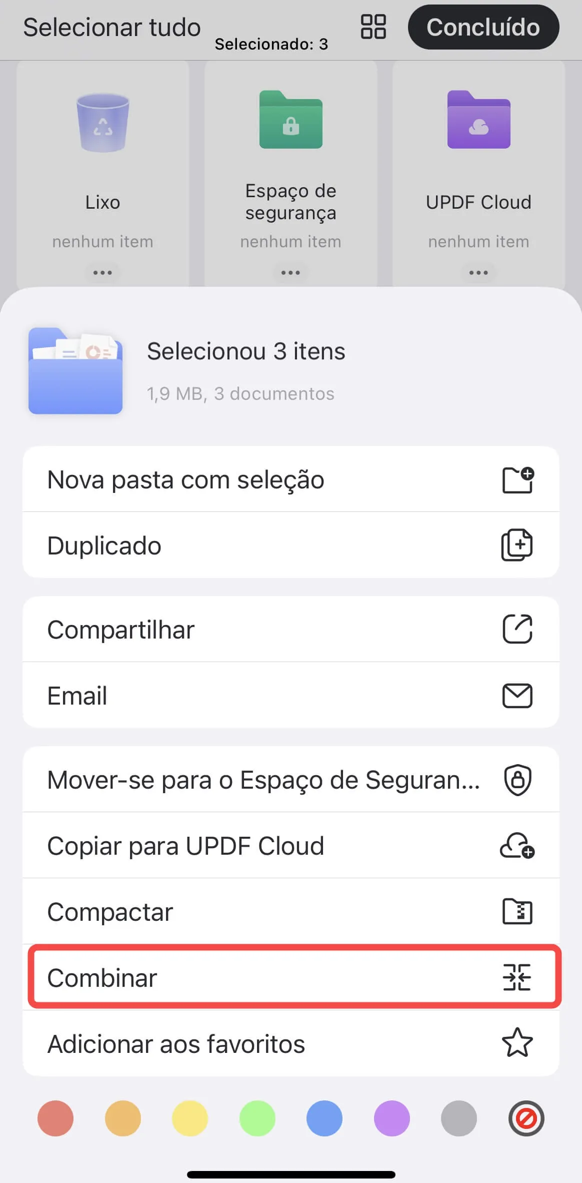 Como Combinararquivos pdf usando iphone