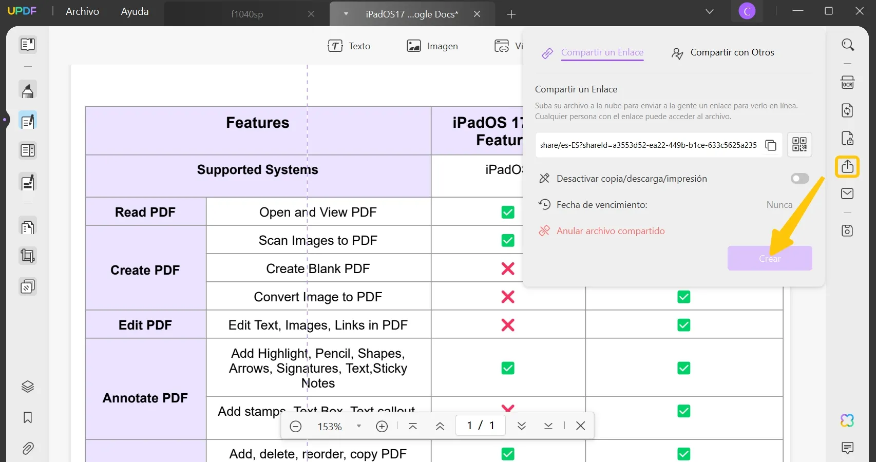 open pdf in excel create link