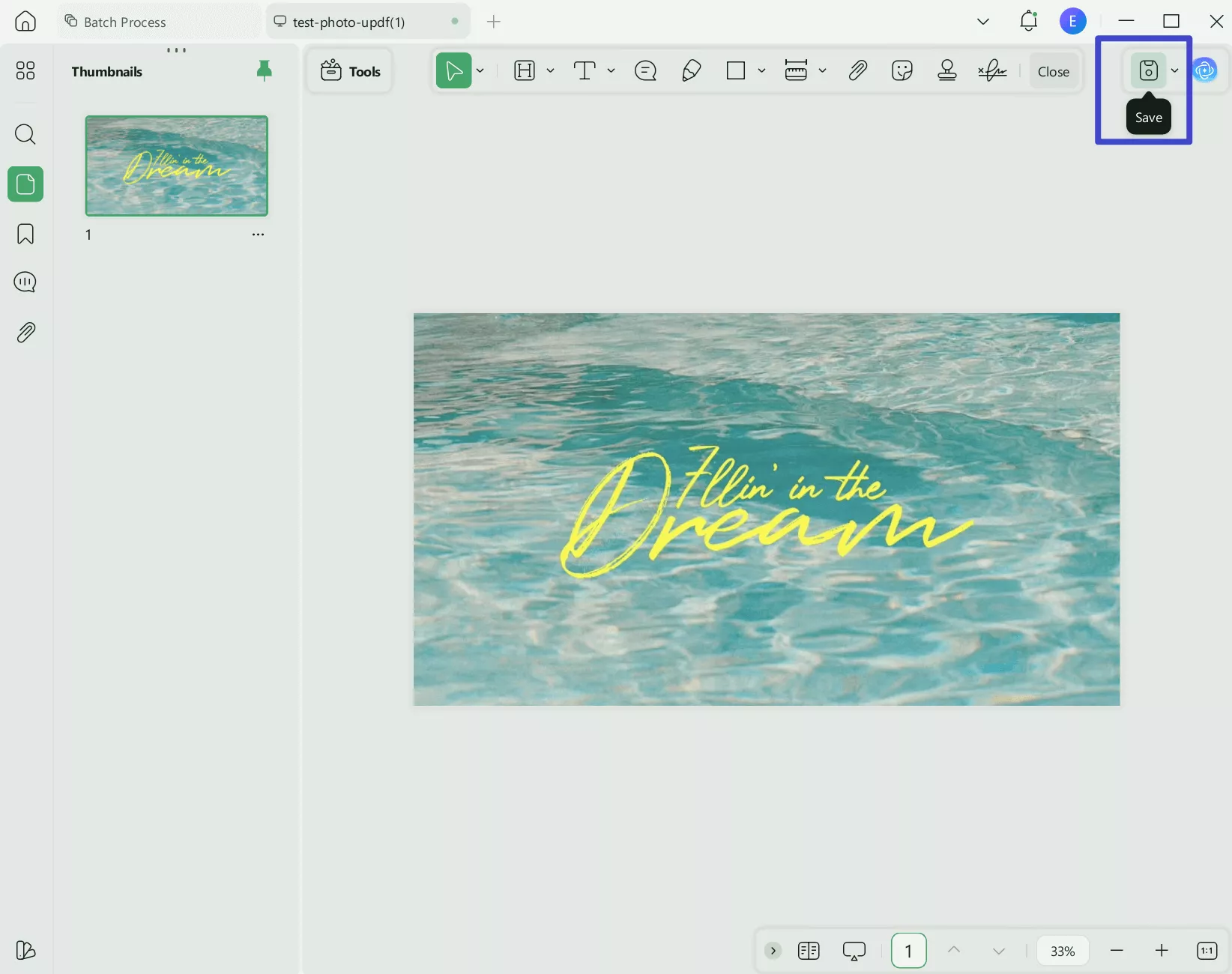 convert image to document save