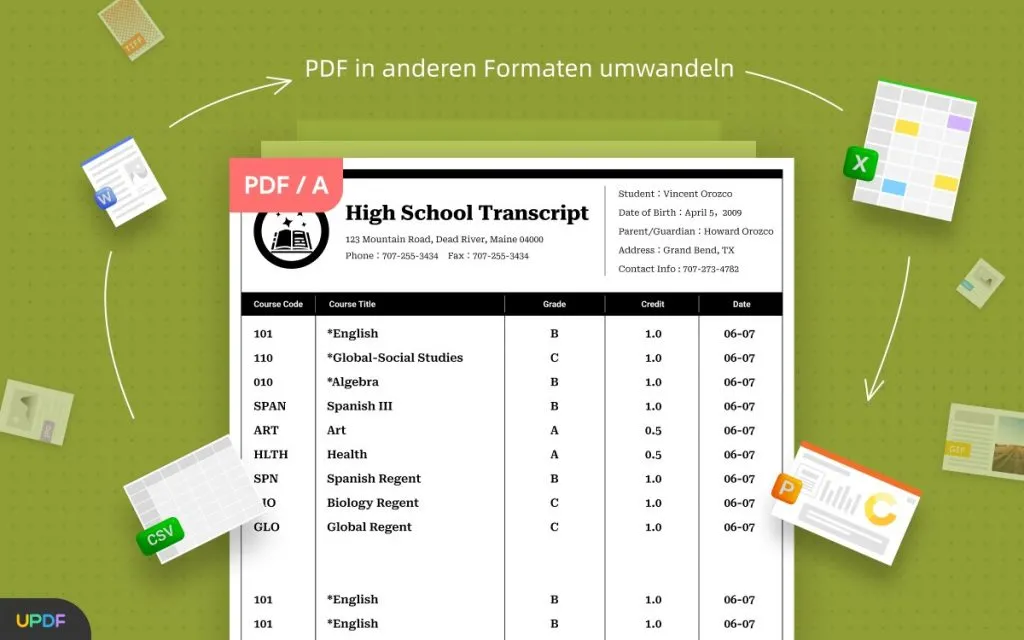 UPDF PDF Datei umwandeln