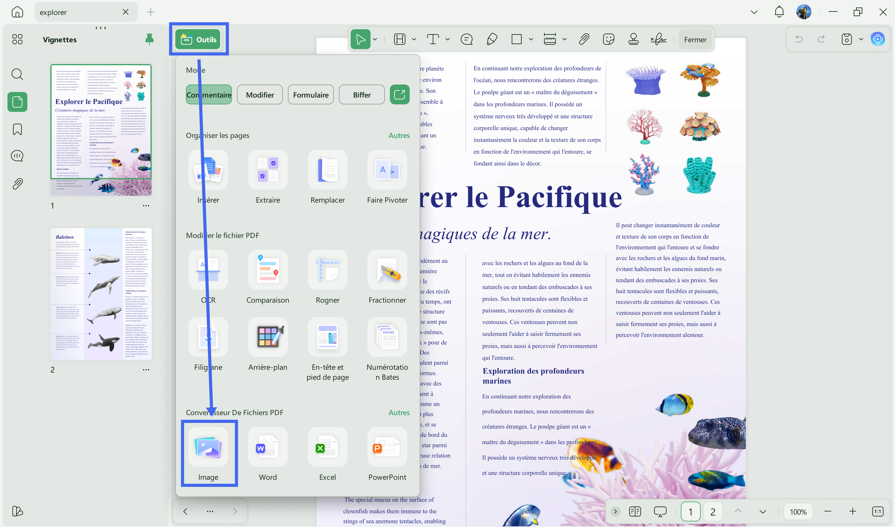 transformer pdf vers word