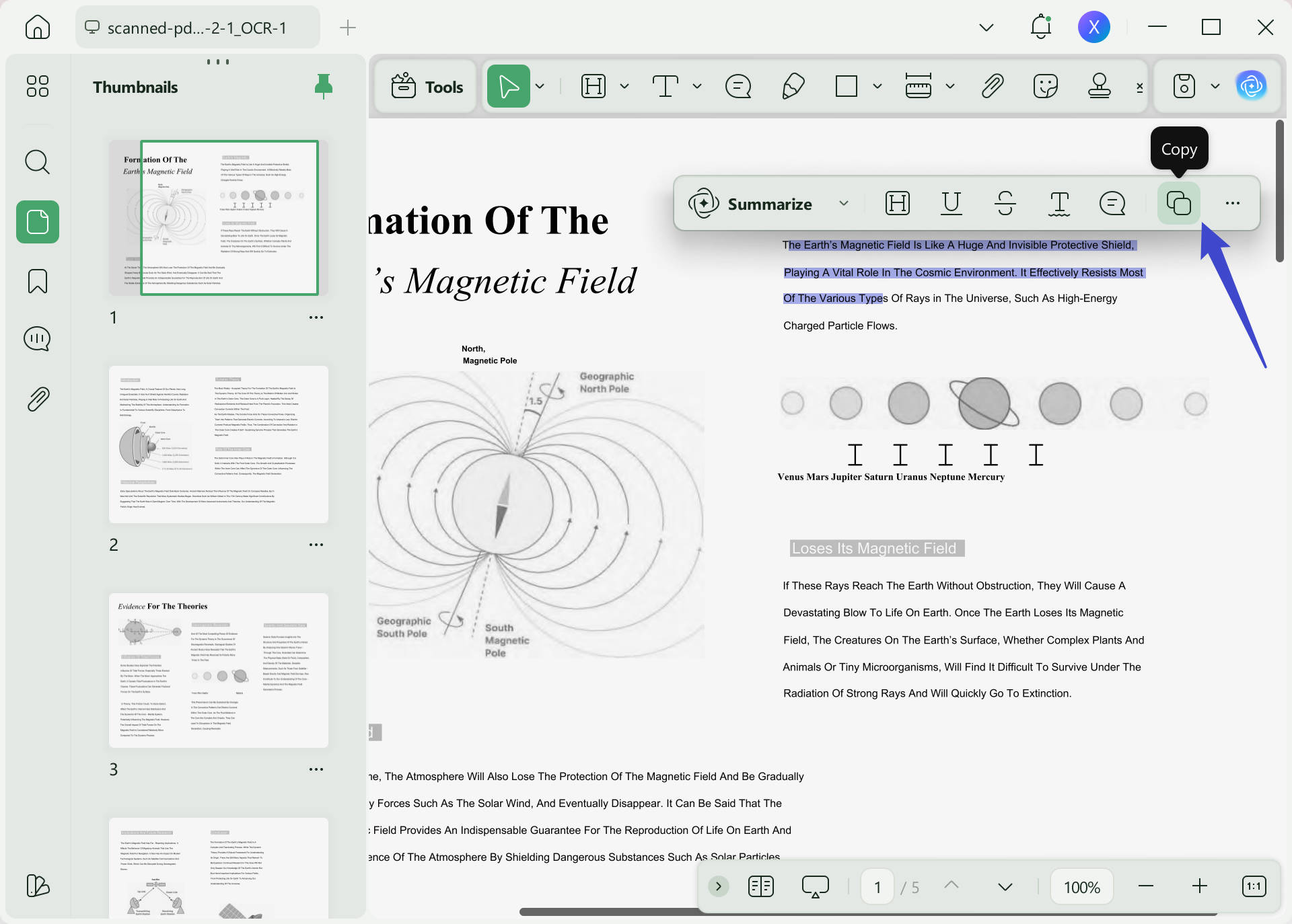 ai to extract data from pdf copy text