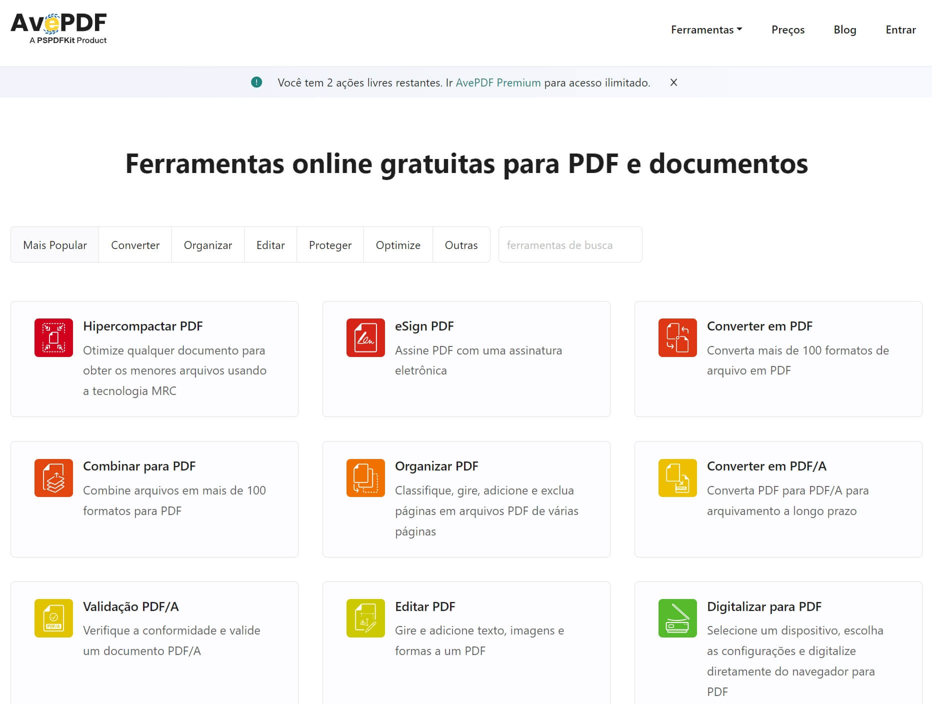 Converter PDF em PDF/A online