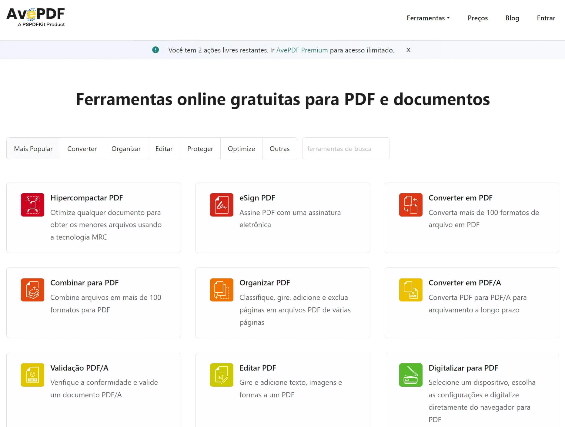Converter PDF em PDF/A online