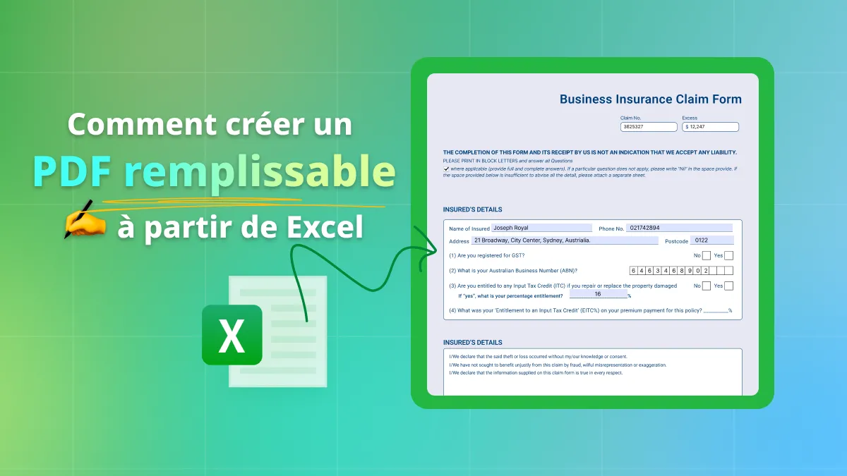 2 façons pour créer un formulaire PDF sur Excel | UPDF