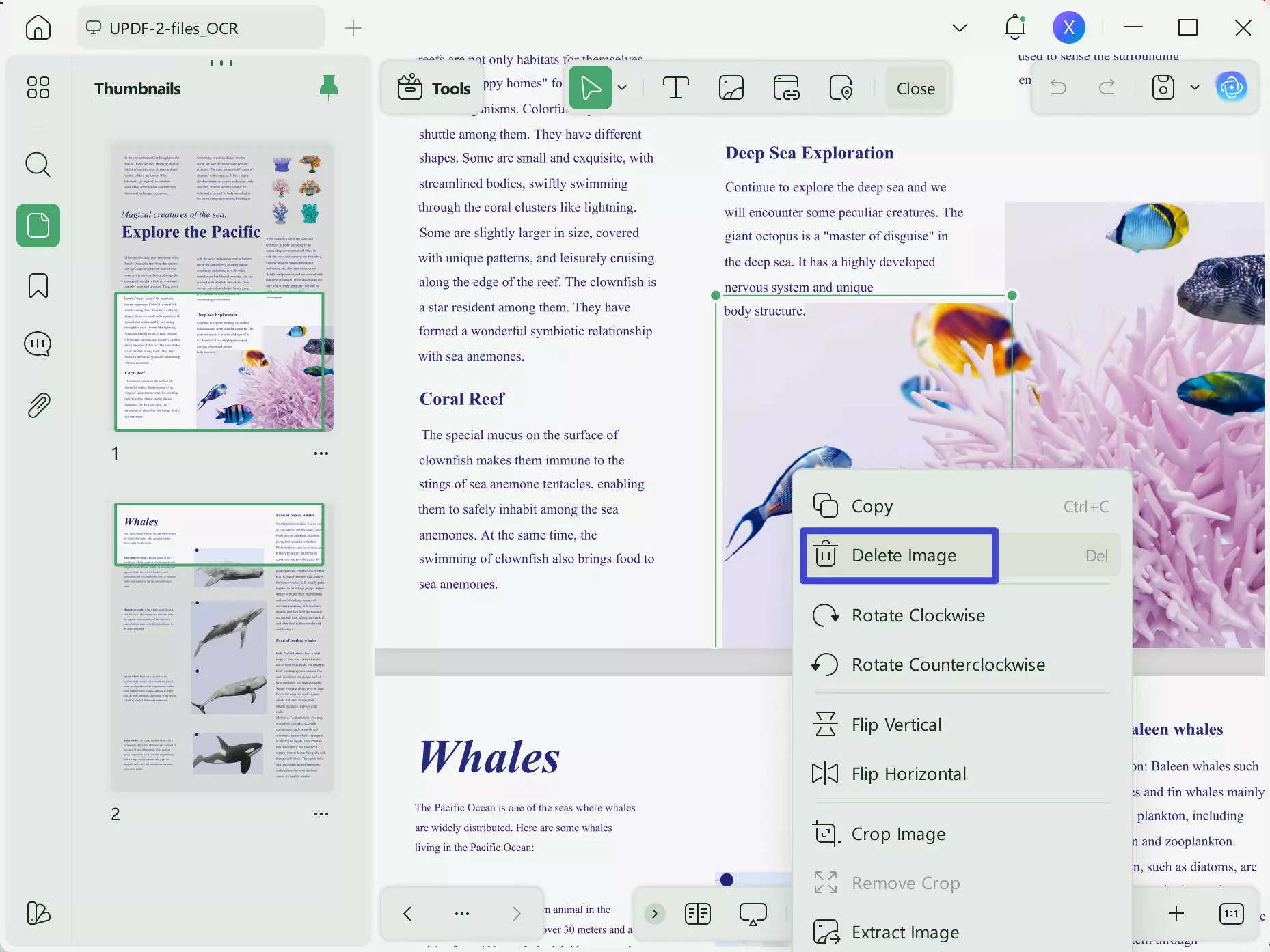 remove image from PDF online UPDF