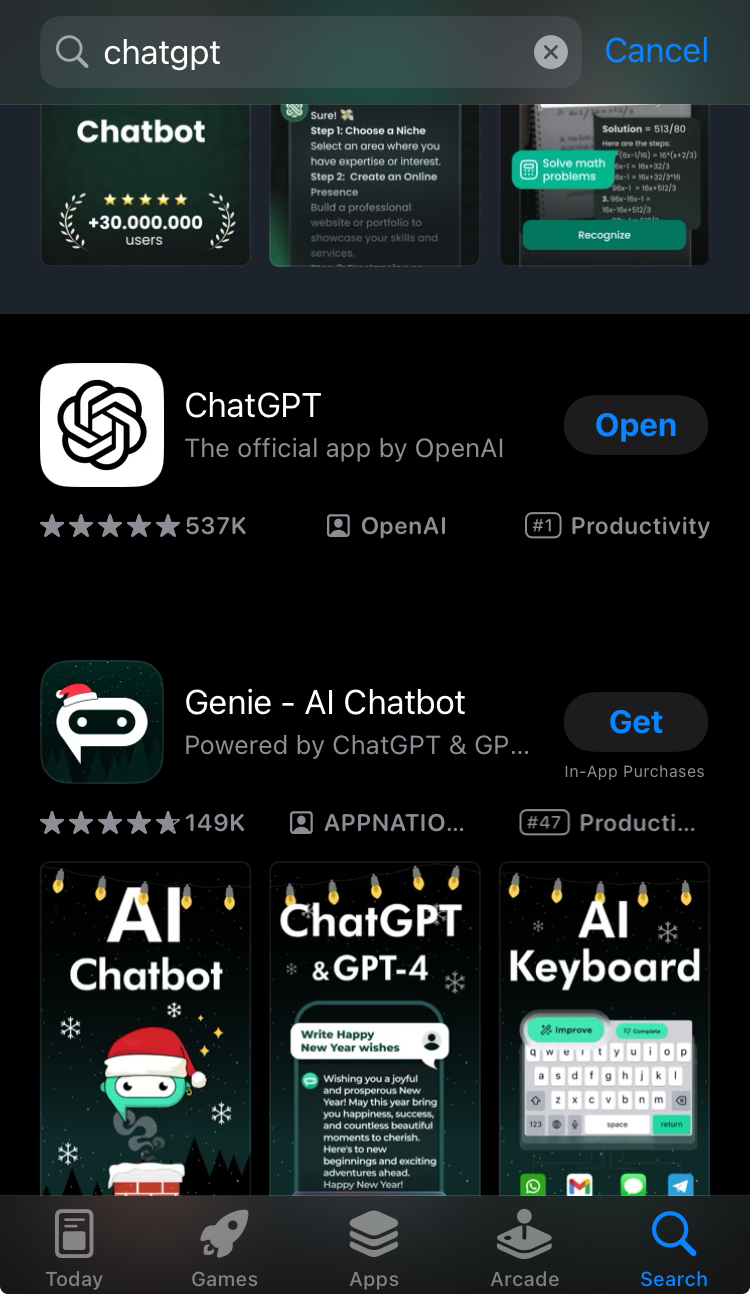 chatgpt for ios 15 download