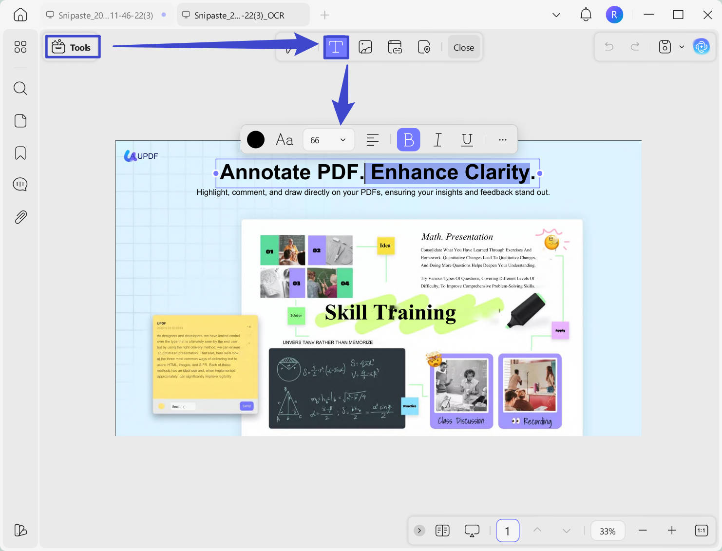 edit the image text with updf windows