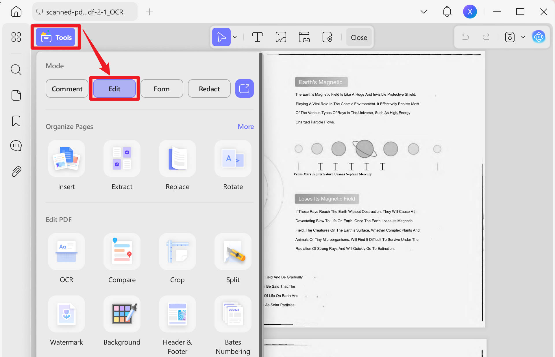 Edit Scanned PDF Online UPDF