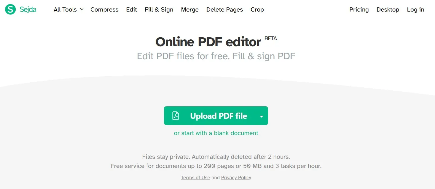 Edit Scanned PDF Online Sejda