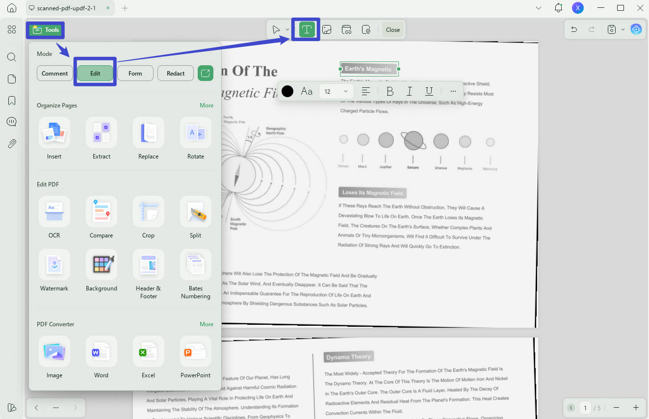 PDF cleaner scanned PDF