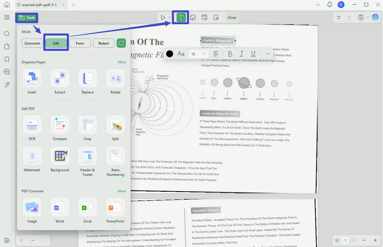 PDF cleaner scanned PDF
