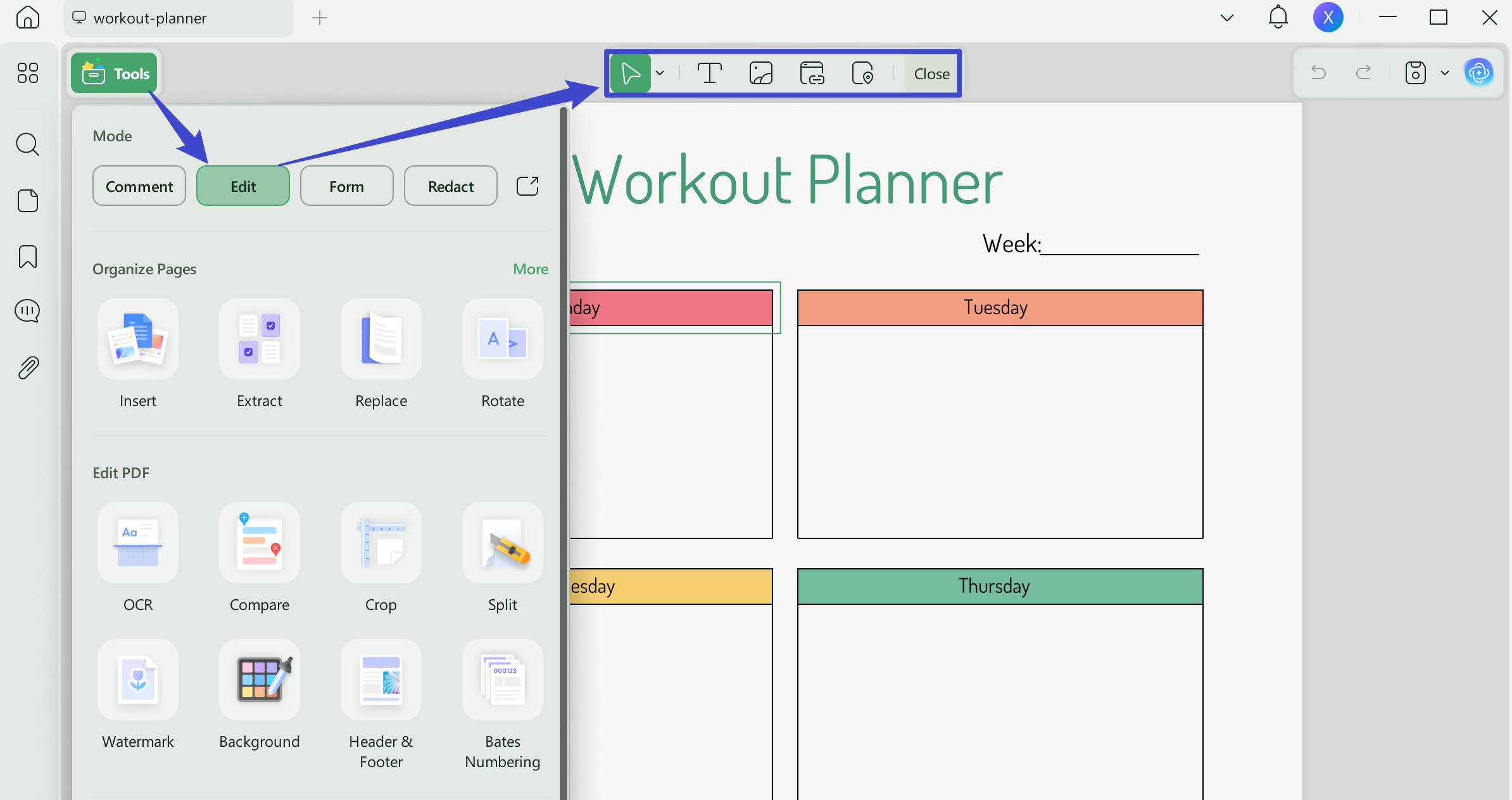 ai workout generator edit daily plan