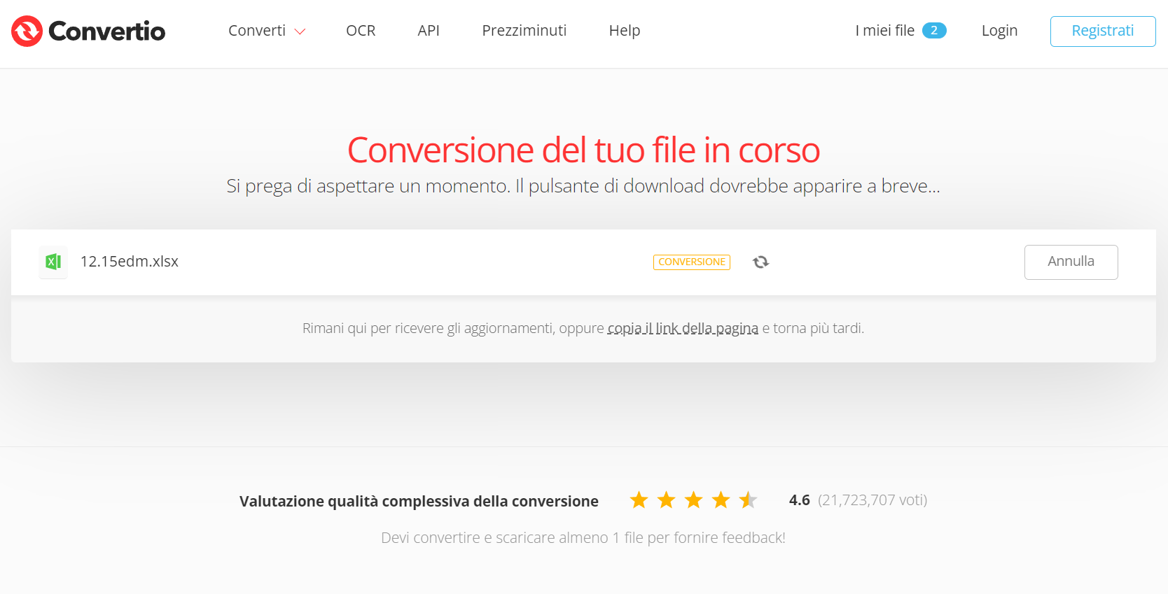 converti file Excel in jpg