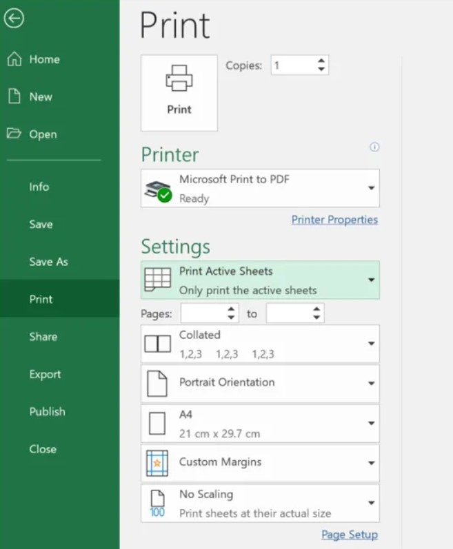 How To Print Entire Workbook In Excel To Pdf