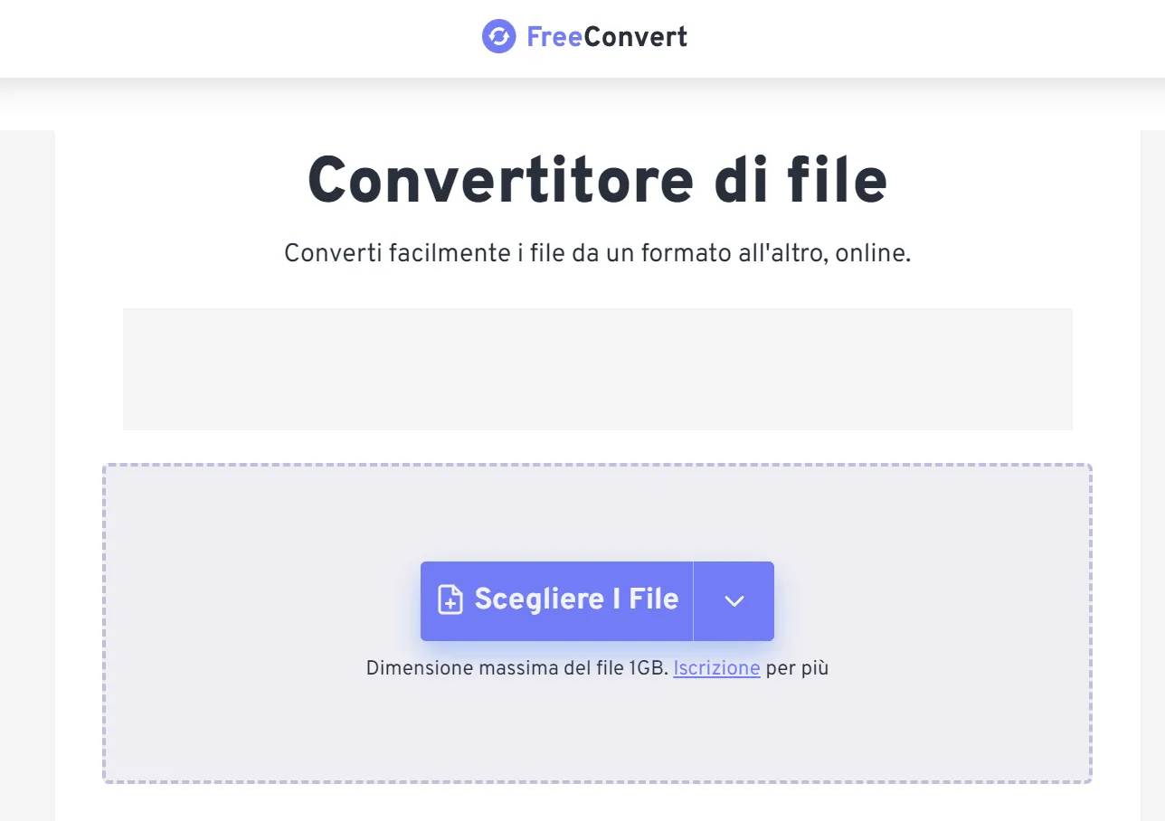 Trasforma da Pages a PDF con FreeConvert