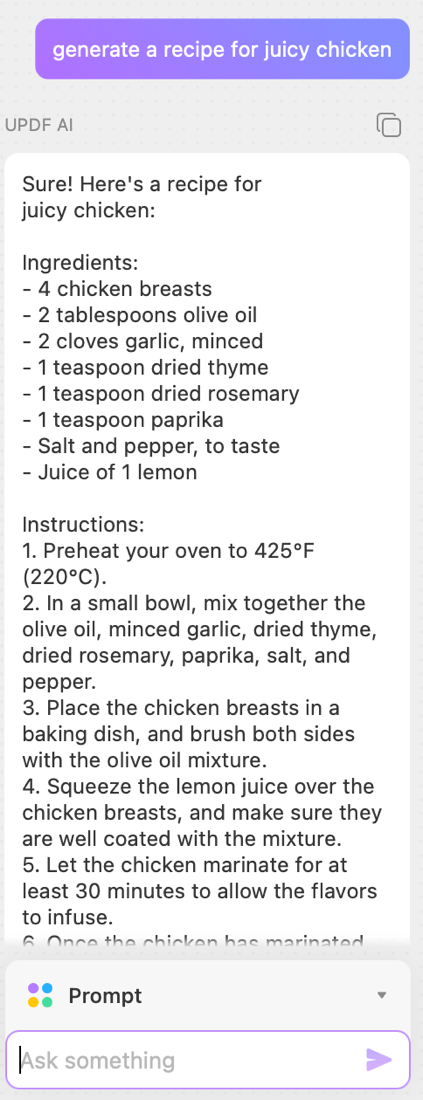 ai recipe generator generate recipe