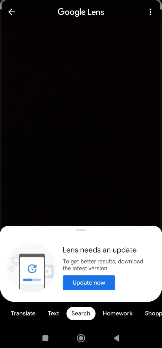 Google Lens funktioniert nicht Update