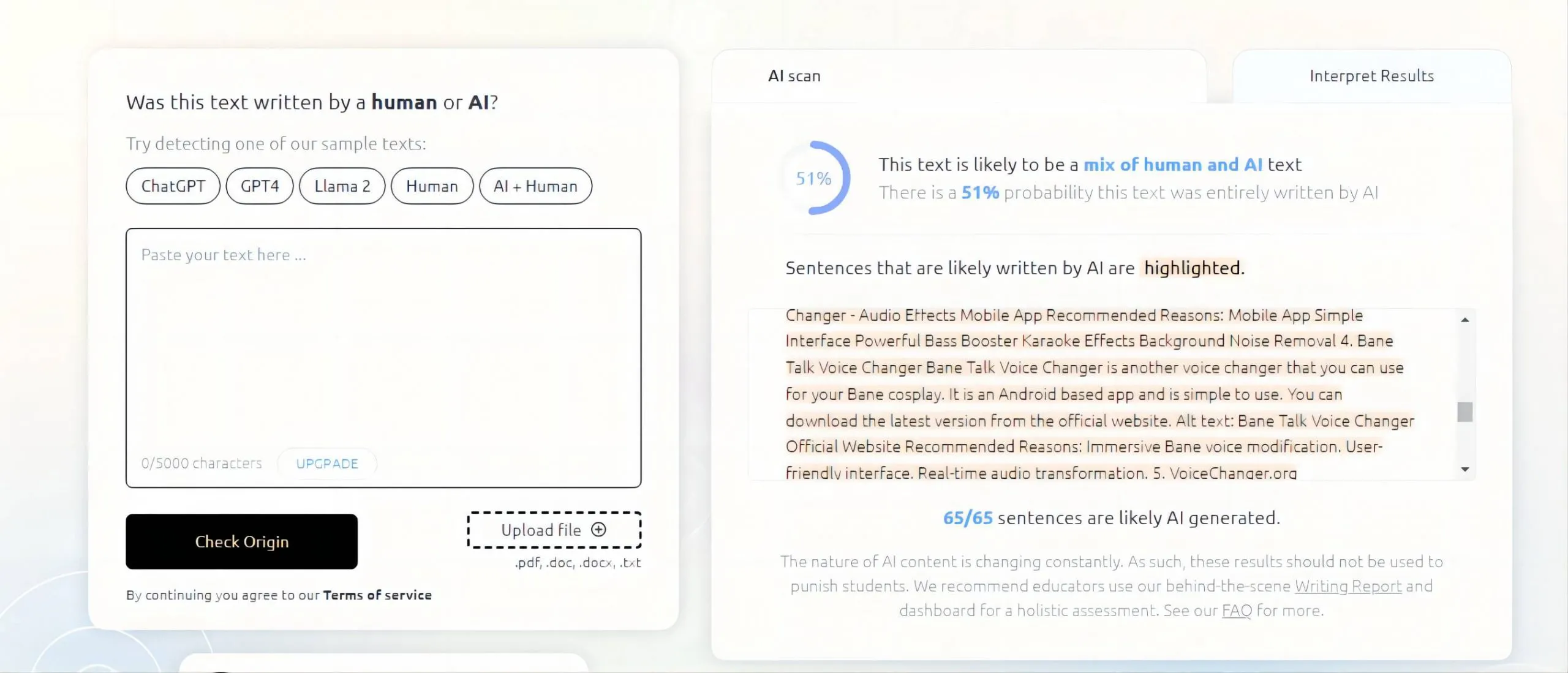 ai detector pdf gptzero