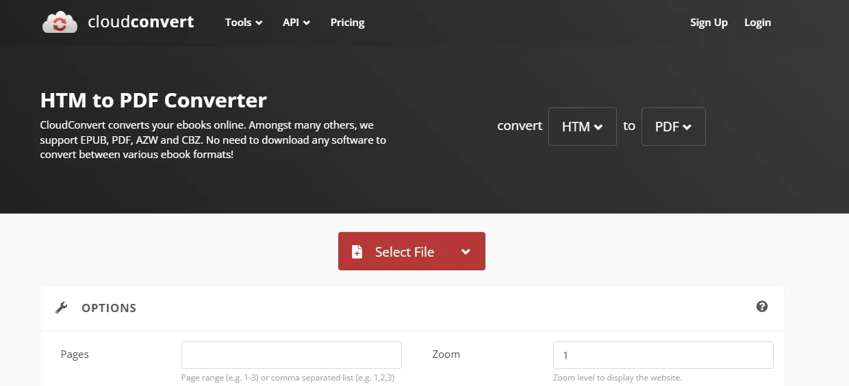 htm to pdf cloudconverter