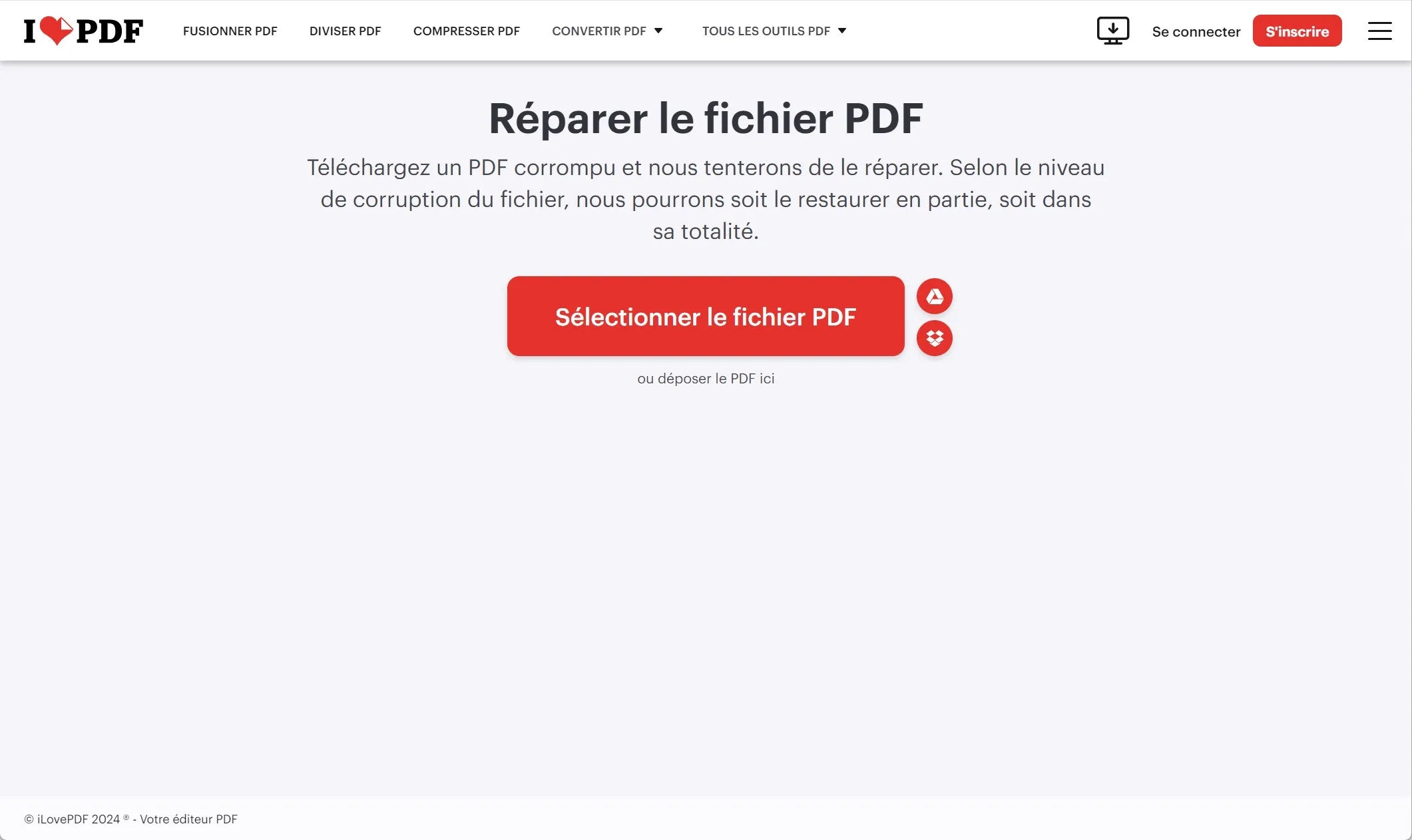 réparer fichier pdf corrompu