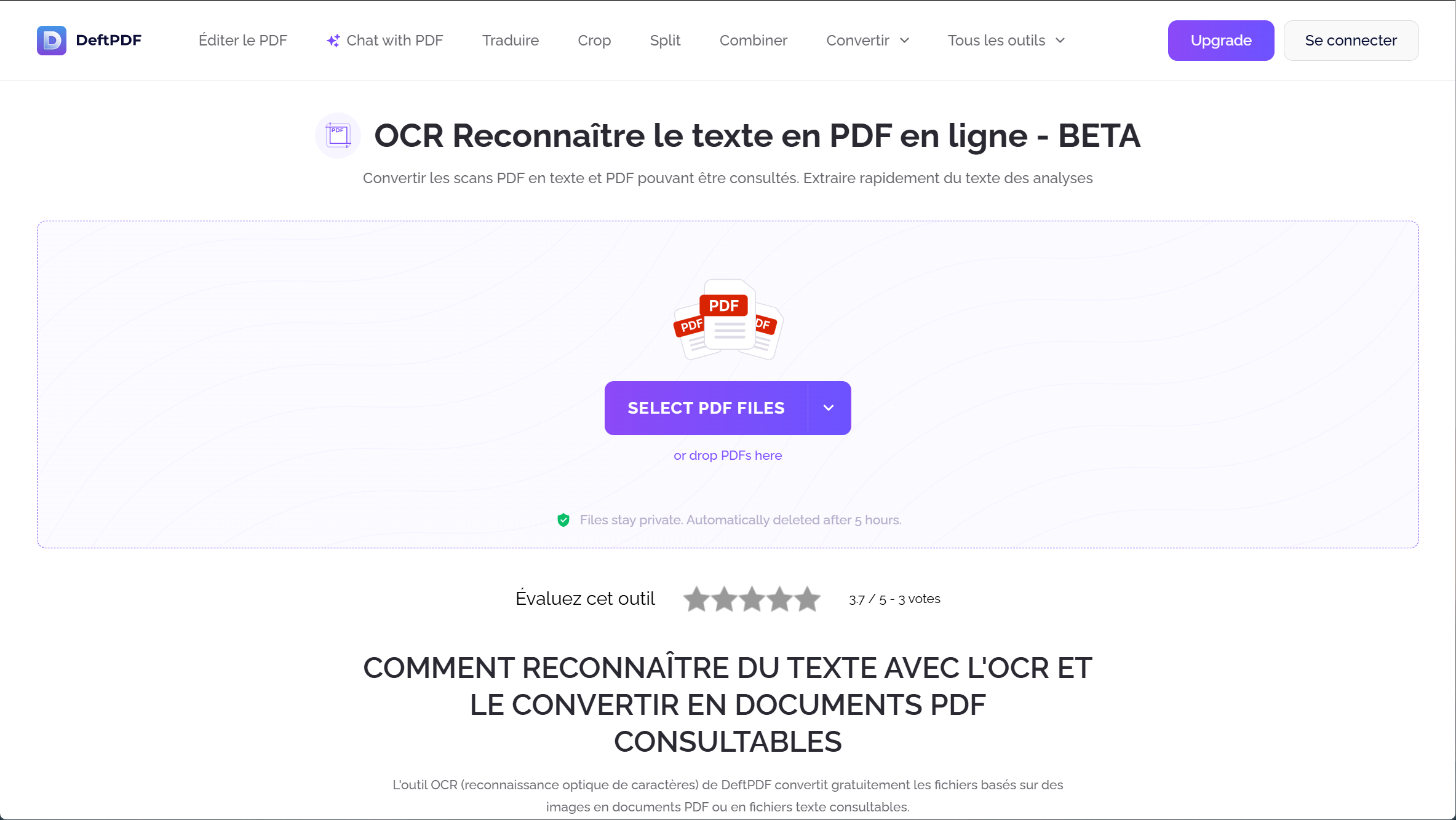 OCR PDF DeftPDF