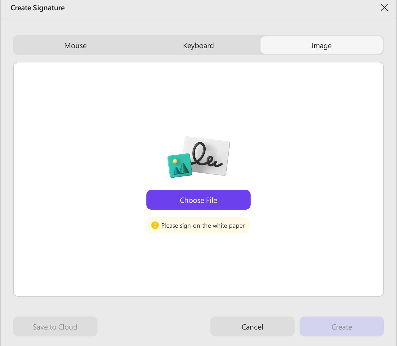create image signature updf windows