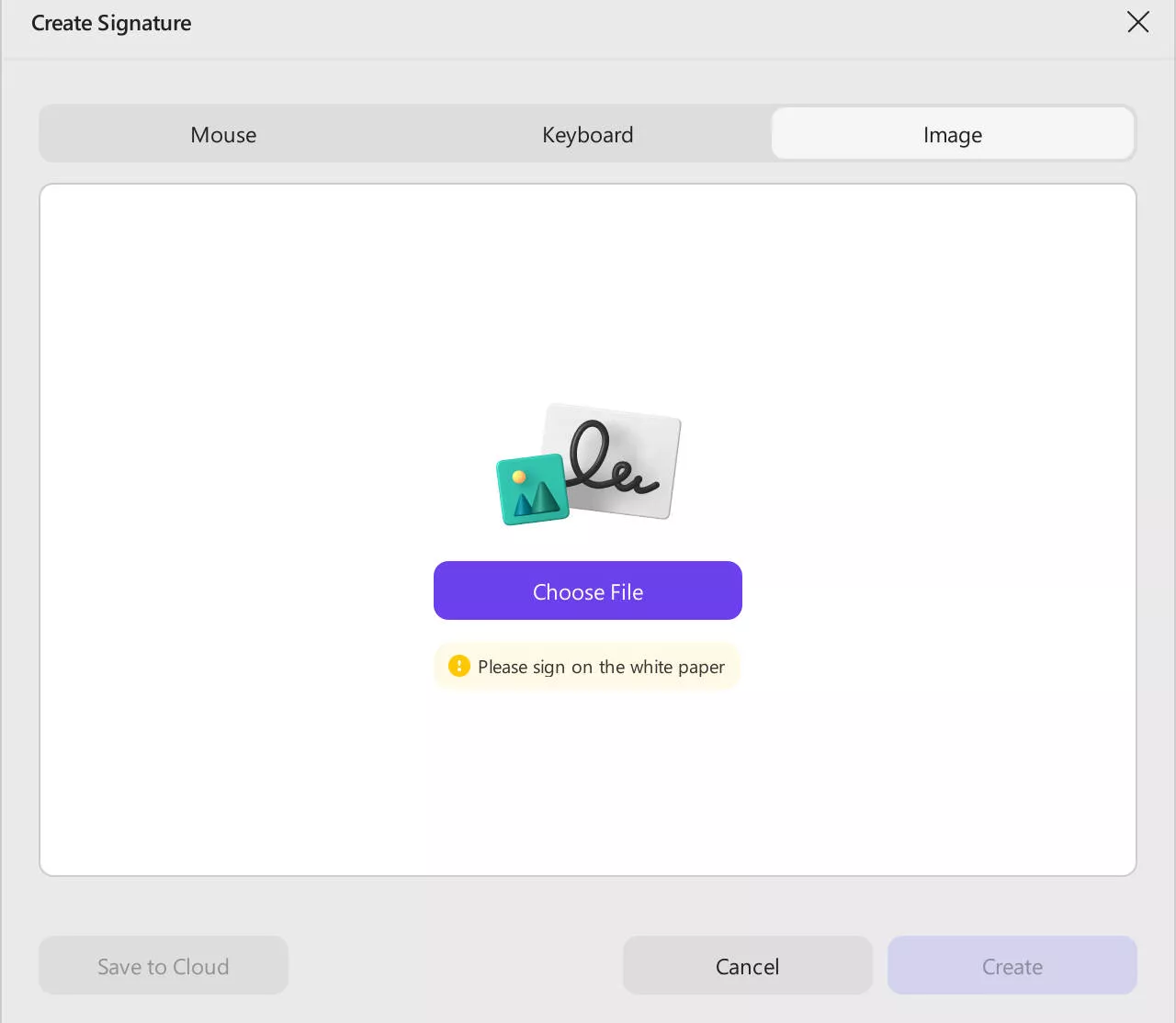 create image signature updf windows