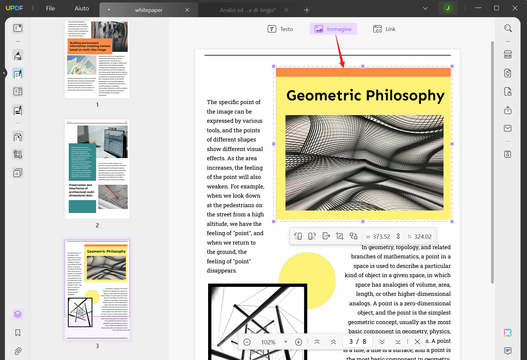 Aggiungere un file BMP a un PDF