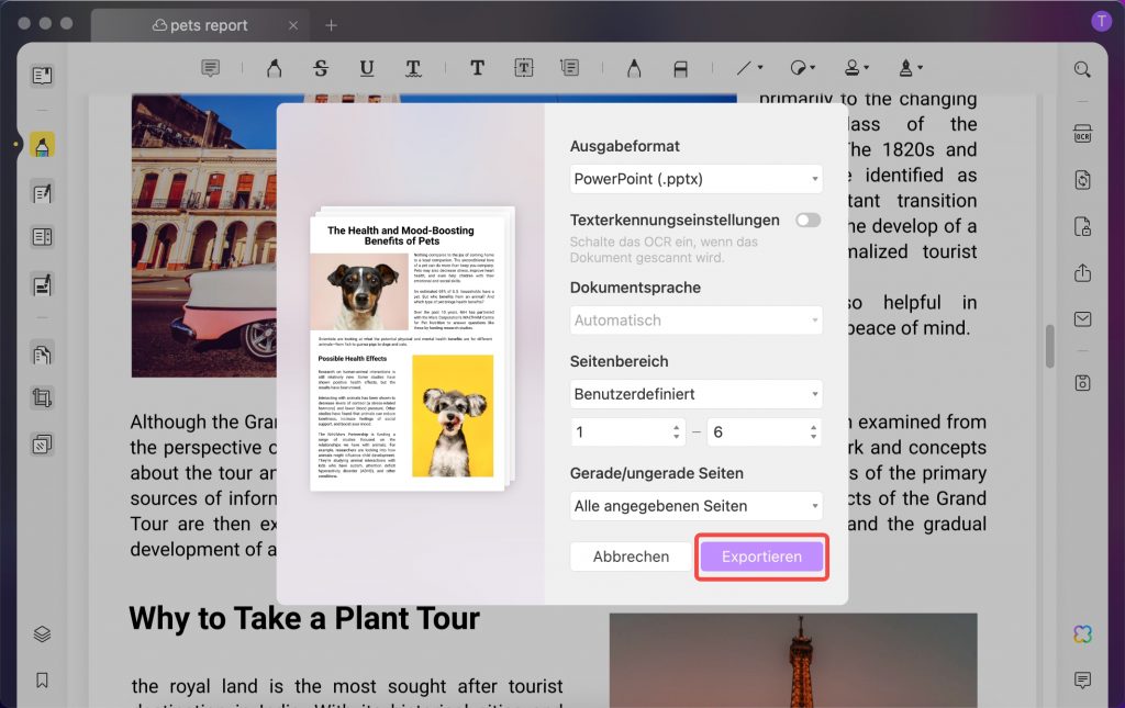 PDF in PPT exportieren
