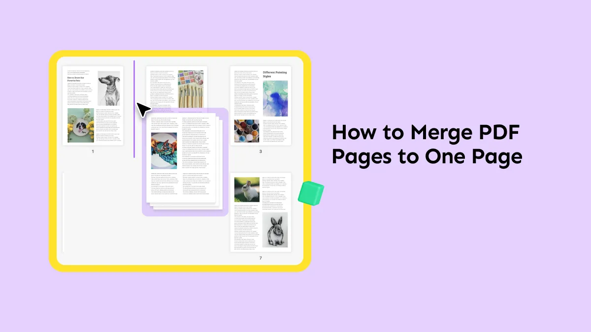 merge pdf pages to one page