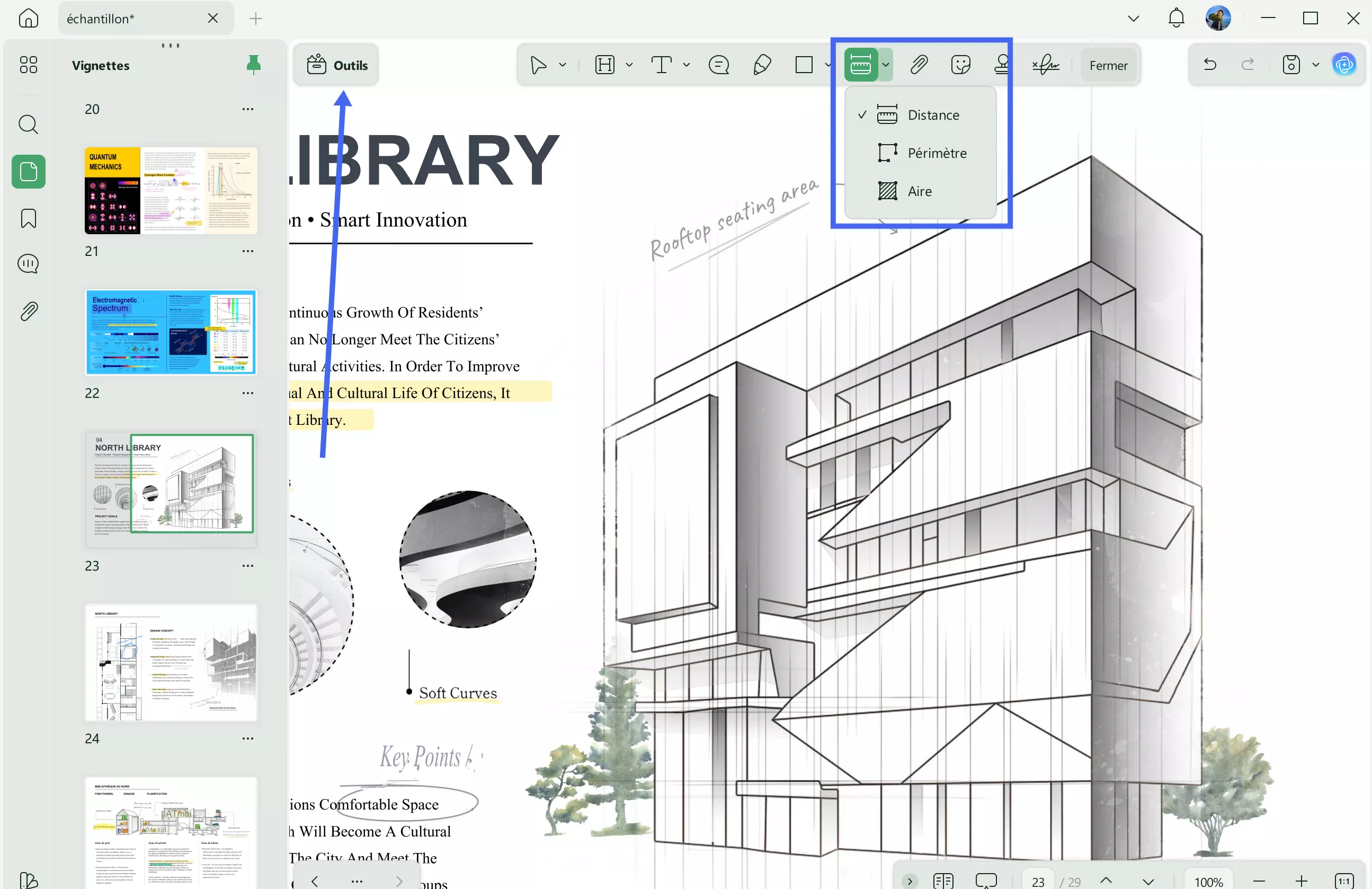 mesurer sur pdf