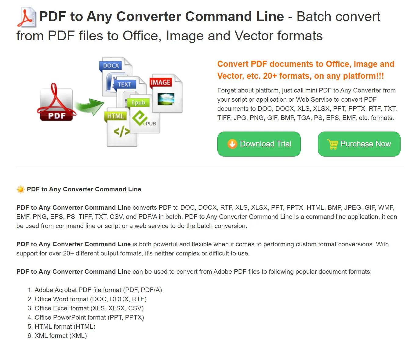 convertire i PDF in formato XML miniPDF