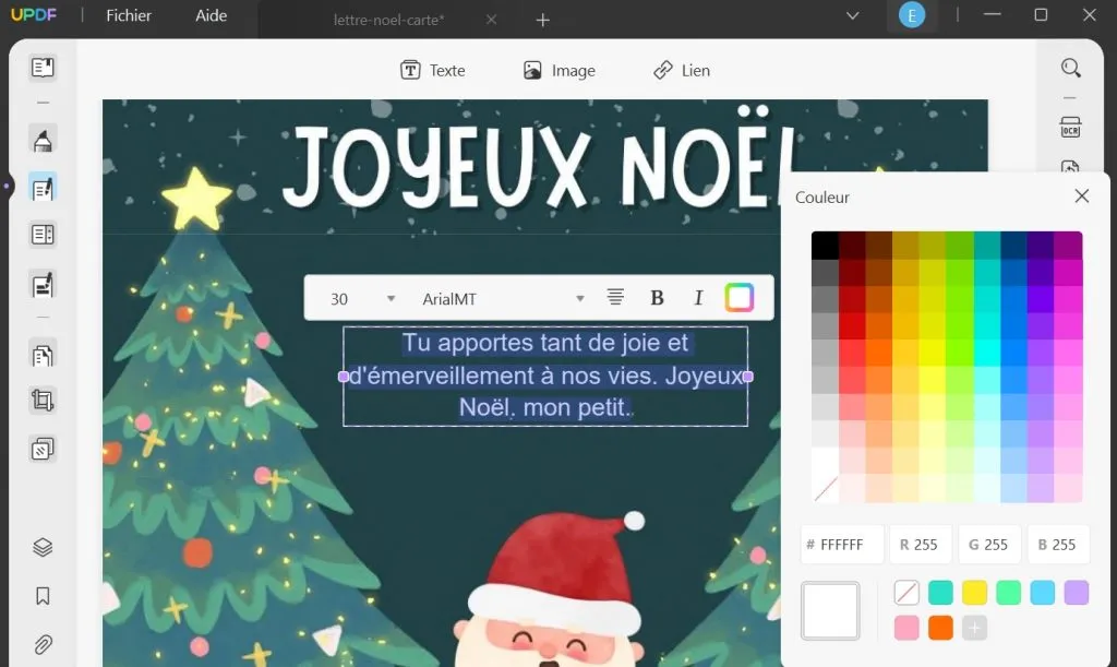 carte voeux noel