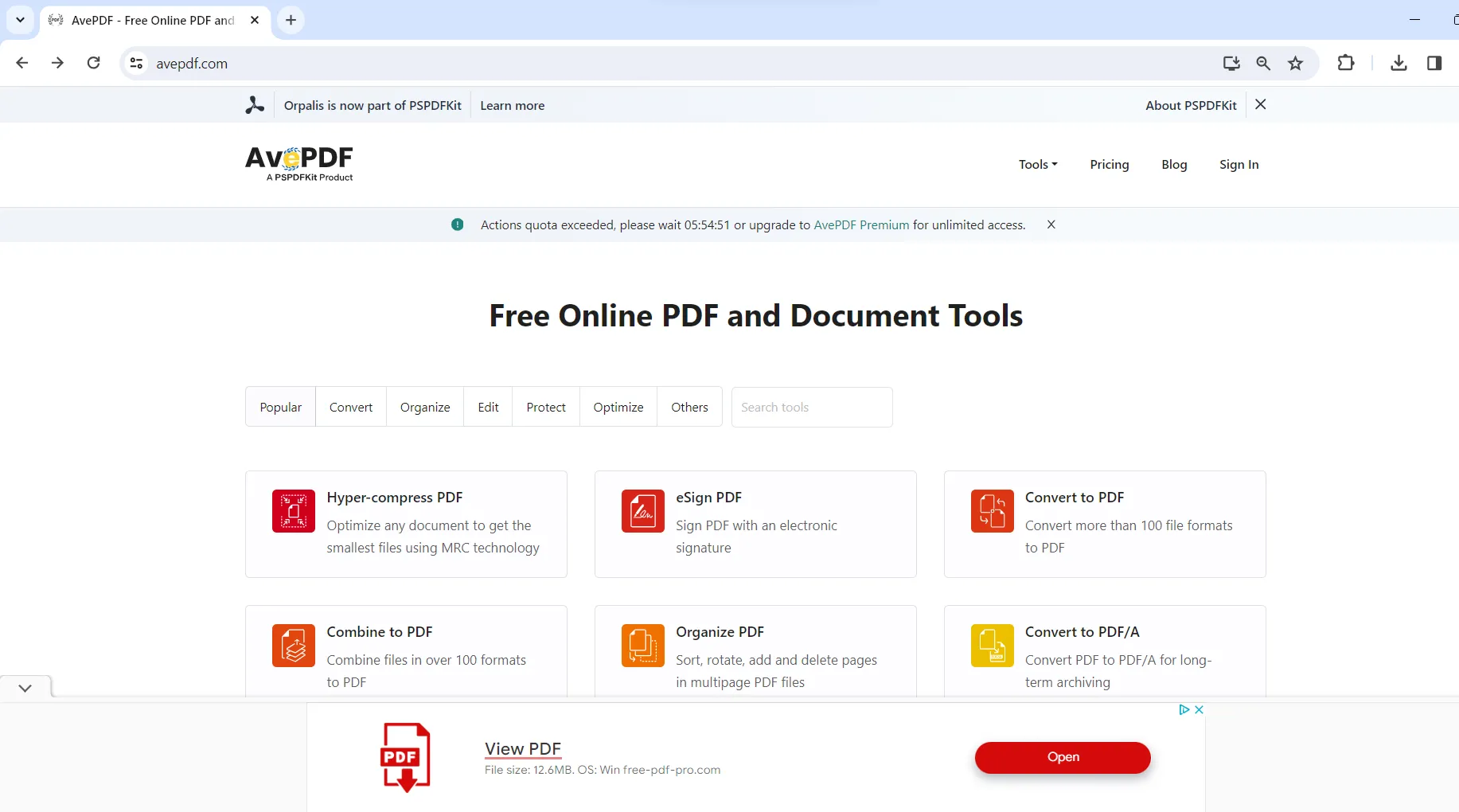 merge pdf pages to one page avepdf interface